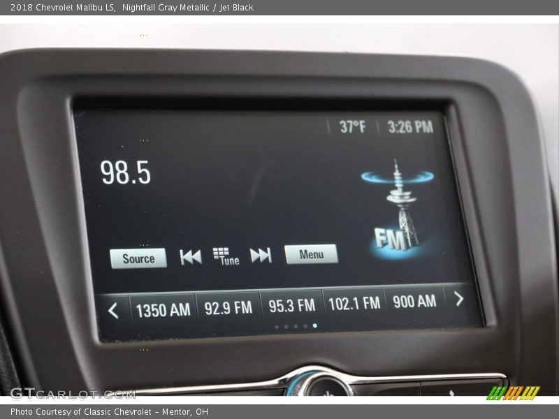 Nightfall Gray Metallic / Jet Black 2018 Chevrolet Malibu LS
