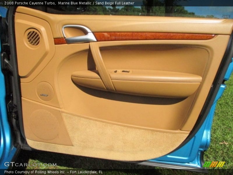 Marine Blue Metallic / Sand Beige Full Leather 2008 Porsche Cayenne Turbo
