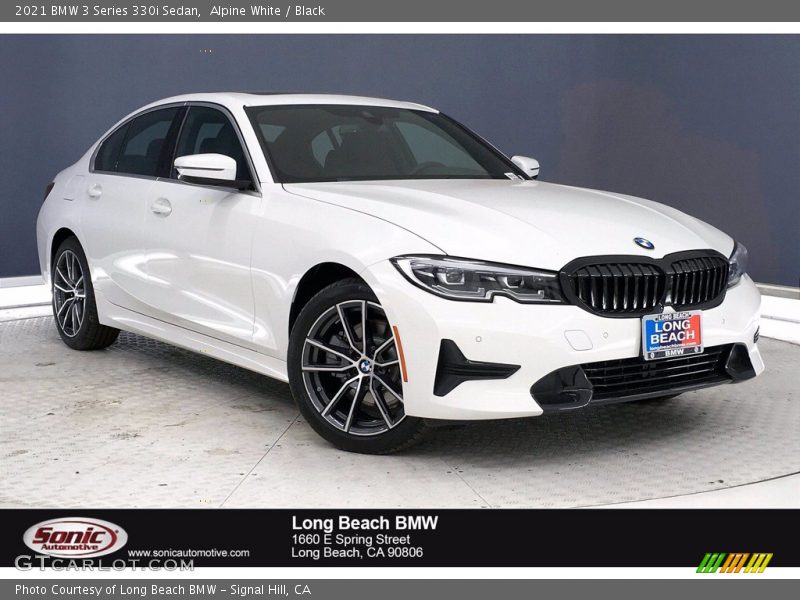 Alpine White / Black 2021 BMW 3 Series 330i Sedan