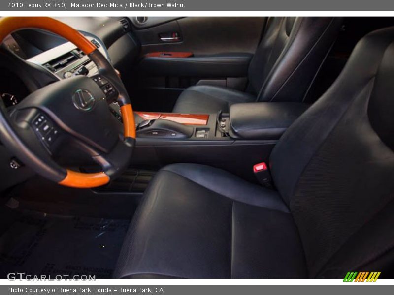 Matador Red Mica / Black/Brown Walnut 2010 Lexus RX 350