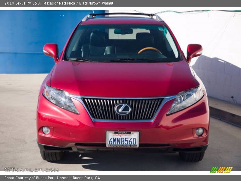Matador Red Mica / Black/Brown Walnut 2010 Lexus RX 350