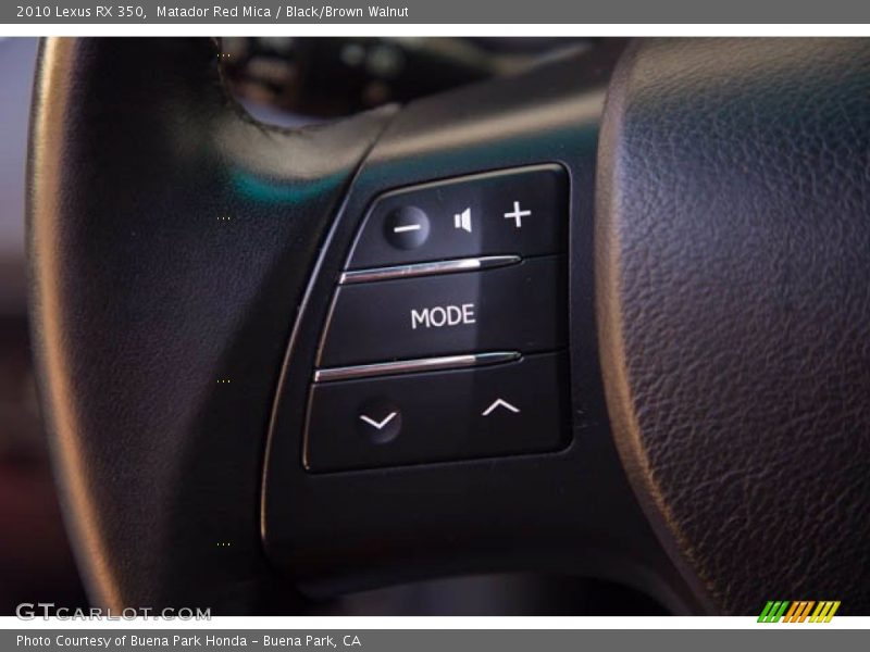 Matador Red Mica / Black/Brown Walnut 2010 Lexus RX 350