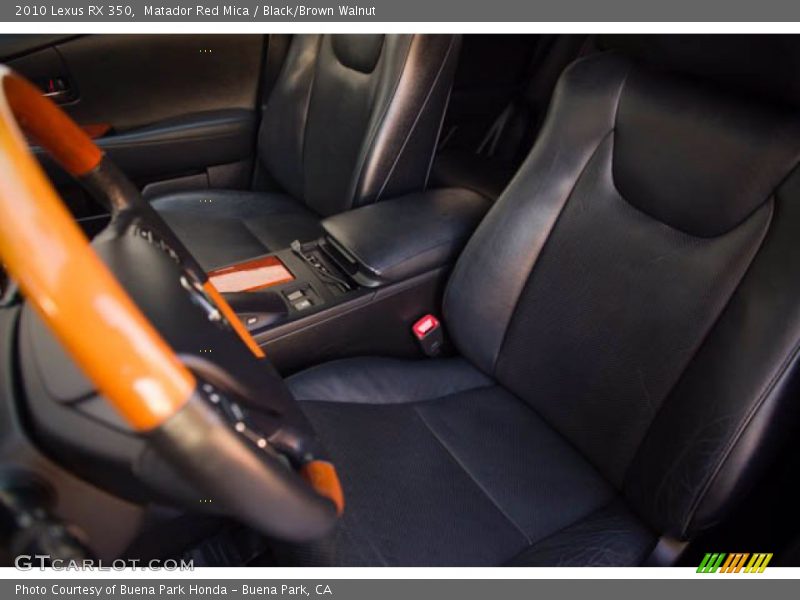 Matador Red Mica / Black/Brown Walnut 2010 Lexus RX 350