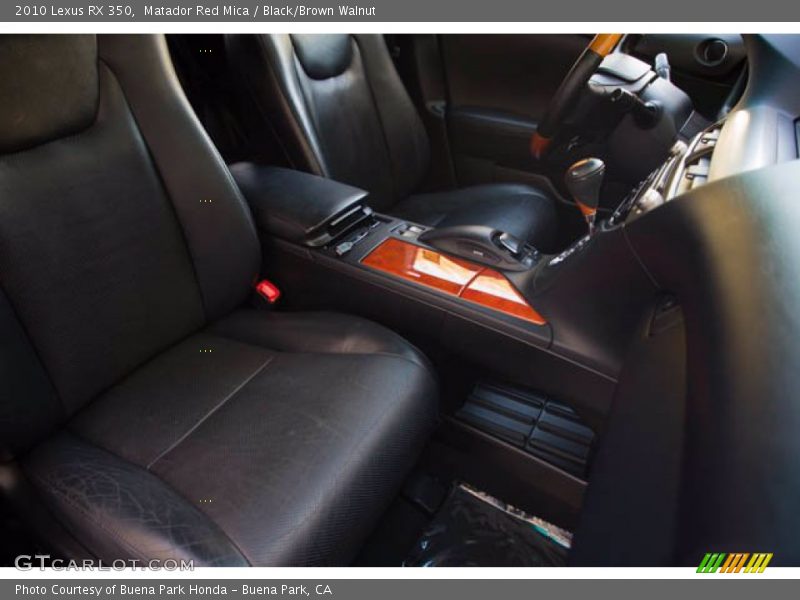 Matador Red Mica / Black/Brown Walnut 2010 Lexus RX 350