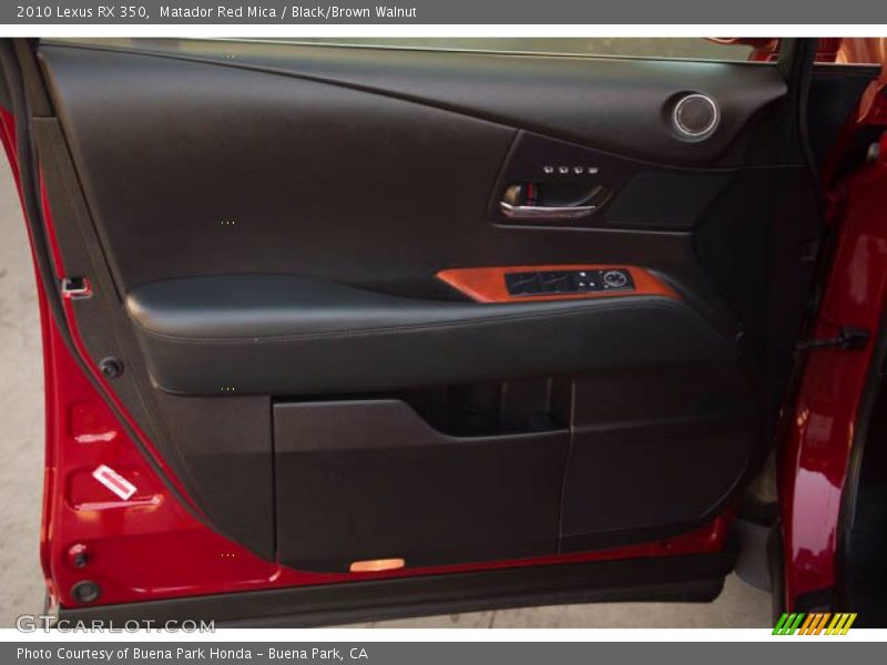 Matador Red Mica / Black/Brown Walnut 2010 Lexus RX 350