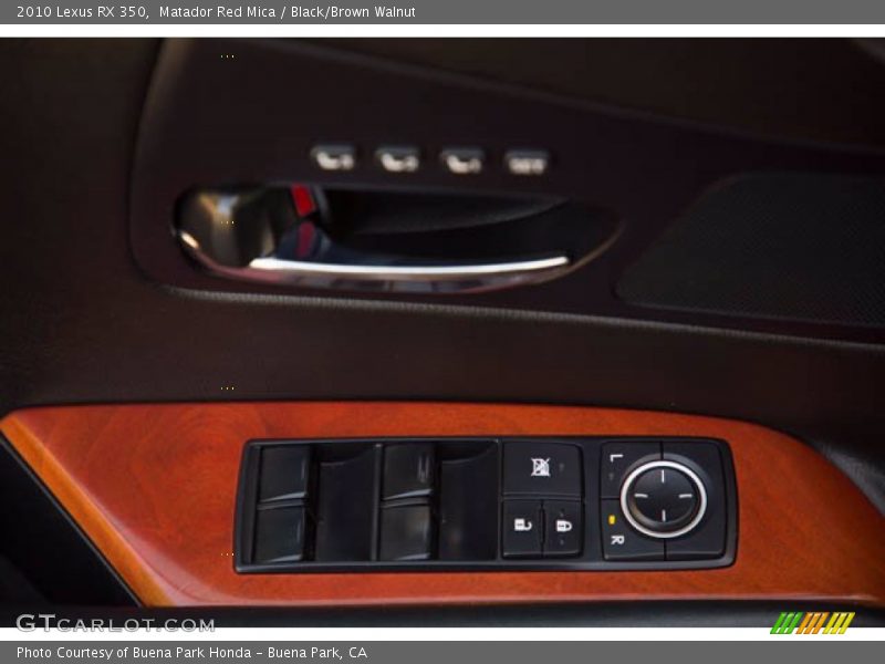Matador Red Mica / Black/Brown Walnut 2010 Lexus RX 350