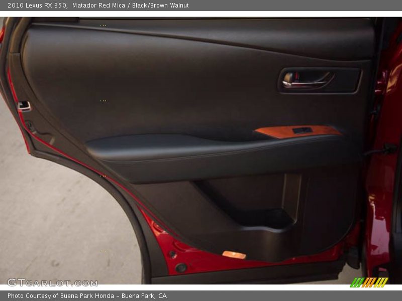 Matador Red Mica / Black/Brown Walnut 2010 Lexus RX 350