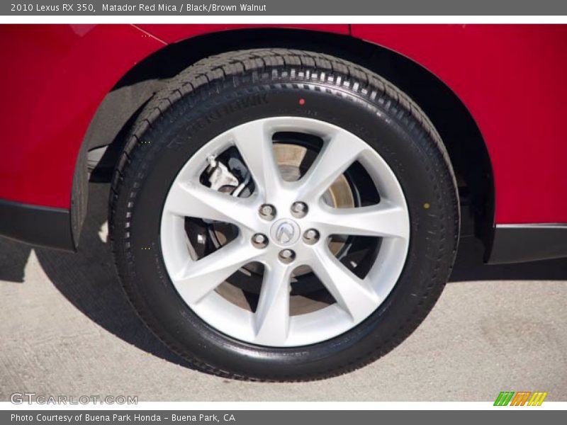 Matador Red Mica / Black/Brown Walnut 2010 Lexus RX 350