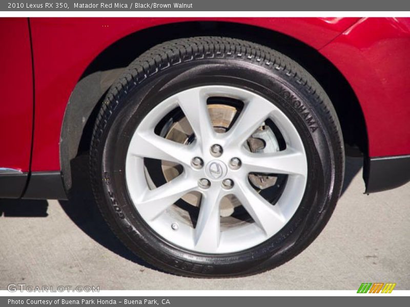 Matador Red Mica / Black/Brown Walnut 2010 Lexus RX 350
