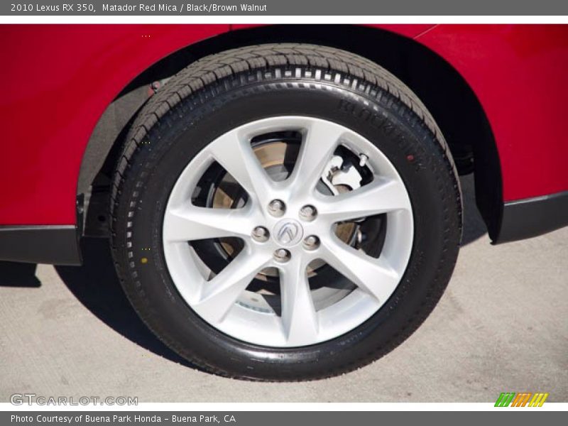 Matador Red Mica / Black/Brown Walnut 2010 Lexus RX 350