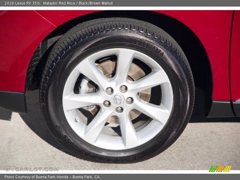 Matador Red Mica / Black/Brown Walnut 2010 Lexus RX 350