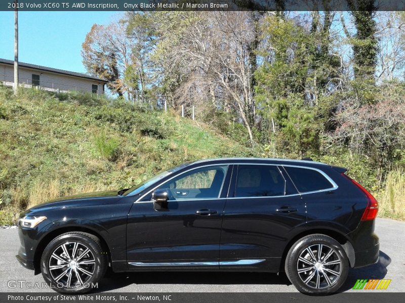 Onyx Black Metallic / Maroon Brown 2018 Volvo XC60 T5 AWD Inscription