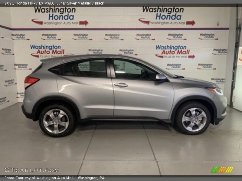 Lunar Silver Metallic / Black 2021 Honda HR-V EX AWD