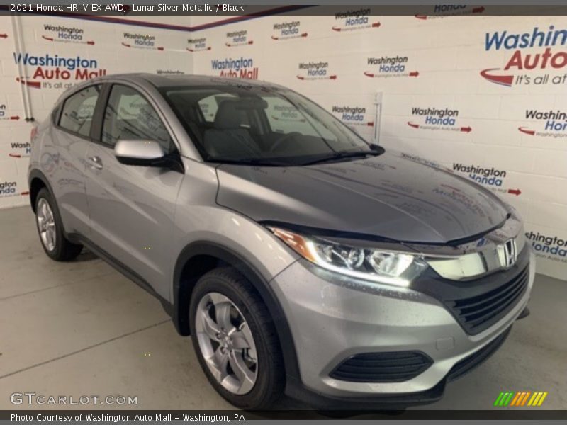 Lunar Silver Metallic / Black 2021 Honda HR-V EX AWD