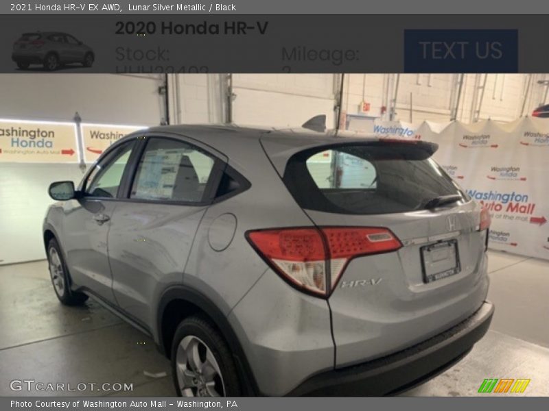 Lunar Silver Metallic / Black 2021 Honda HR-V EX AWD