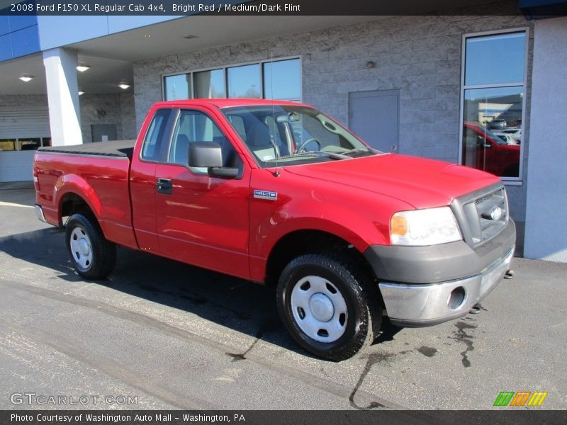 Bright Red / Medium/Dark Flint 2008 Ford F150 XL Regular Cab 4x4