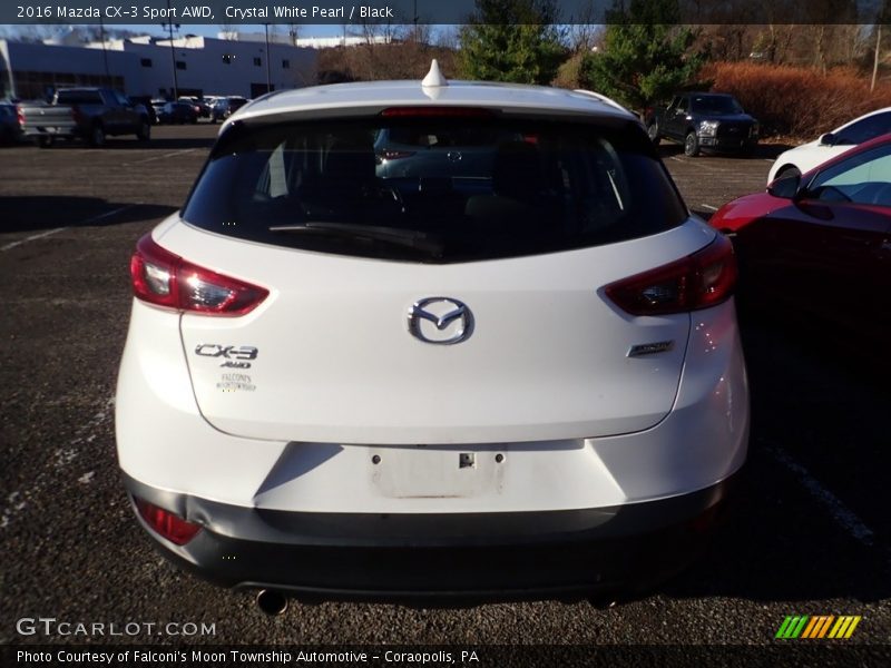 Crystal White Pearl / Black 2016 Mazda CX-3 Sport AWD