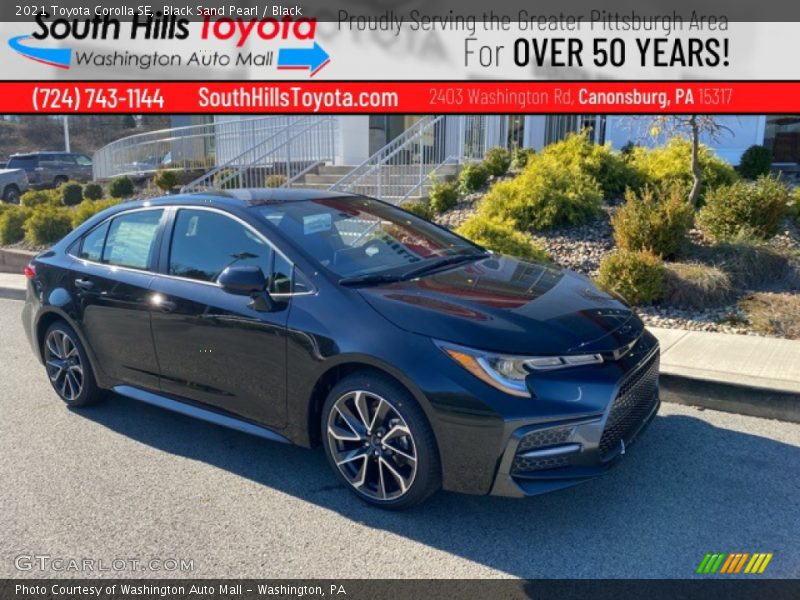 Black Sand Pearl / Black 2021 Toyota Corolla SE