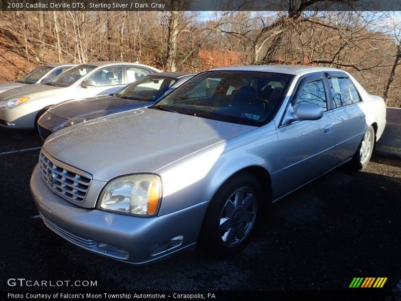 Sterling Silver / Dark Gray 2003 Cadillac DeVille DTS