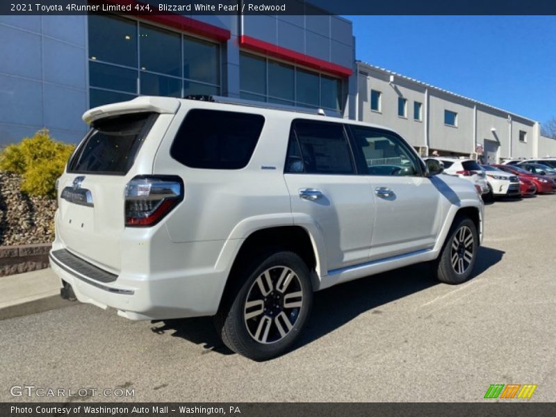 Blizzard White Pearl / Redwood 2021 Toyota 4Runner Limited 4x4