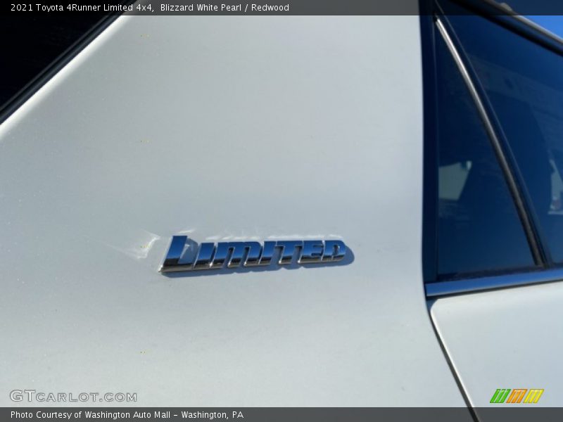 Blizzard White Pearl / Redwood 2021 Toyota 4Runner Limited 4x4