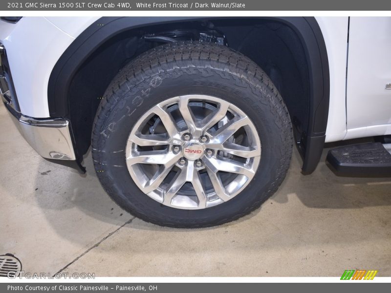 White Frost Tricoat / Dark Walnut/Slate 2021 GMC Sierra 1500 SLT Crew Cab 4WD