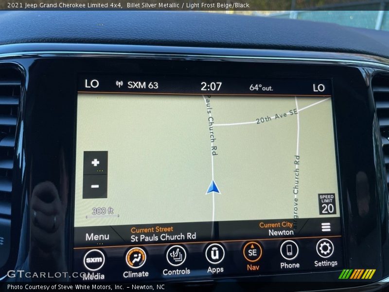 Navigation of 2021 Grand Cherokee Limited 4x4