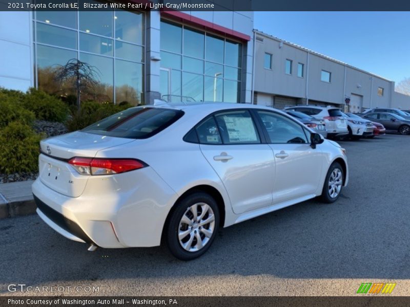 Blizzard White Pearl / Light Gray/Moonstone 2021 Toyota Corolla LE