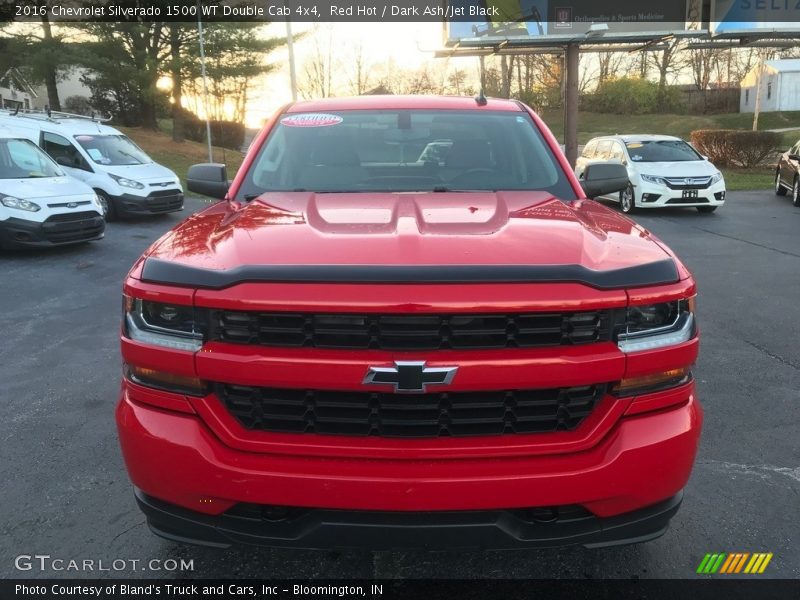 Red Hot / Dark Ash/Jet Black 2016 Chevrolet Silverado 1500 WT Double Cab 4x4