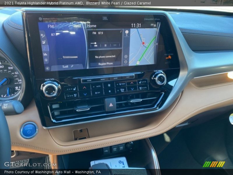 Controls of 2021 Highlander Hybrid Platinum AWD