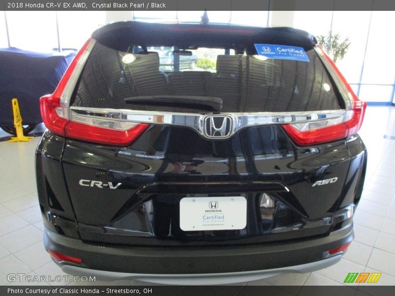 Crystal Black Pearl / Black 2018 Honda CR-V EX AWD
