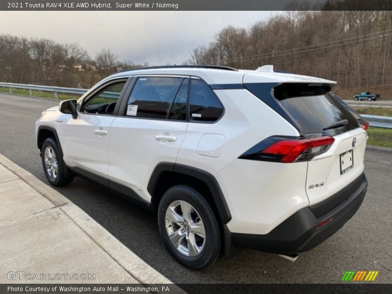 Super White / Nutmeg 2021 Toyota RAV4 XLE AWD Hybrid