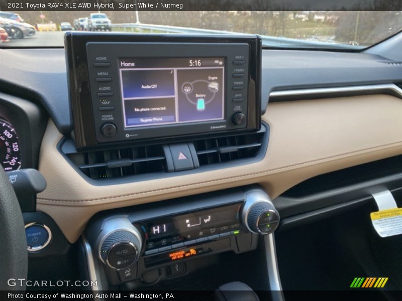 Controls of 2021 RAV4 XLE AWD Hybrid