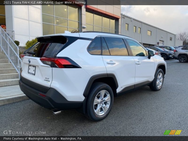 Super White / Nutmeg 2021 Toyota RAV4 XLE AWD Hybrid