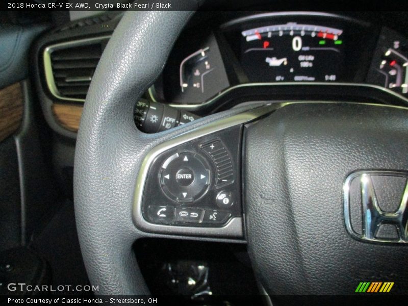 Crystal Black Pearl / Black 2018 Honda CR-V EX AWD