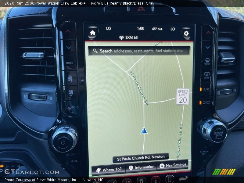 Navigation of 2020 2500 Power Wagon Crew Cab 4x4