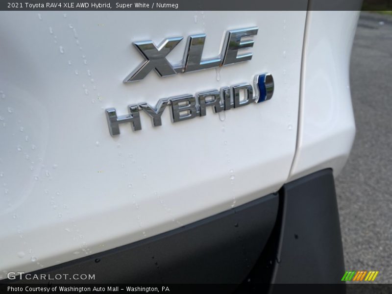 Super White / Nutmeg 2021 Toyota RAV4 XLE AWD Hybrid