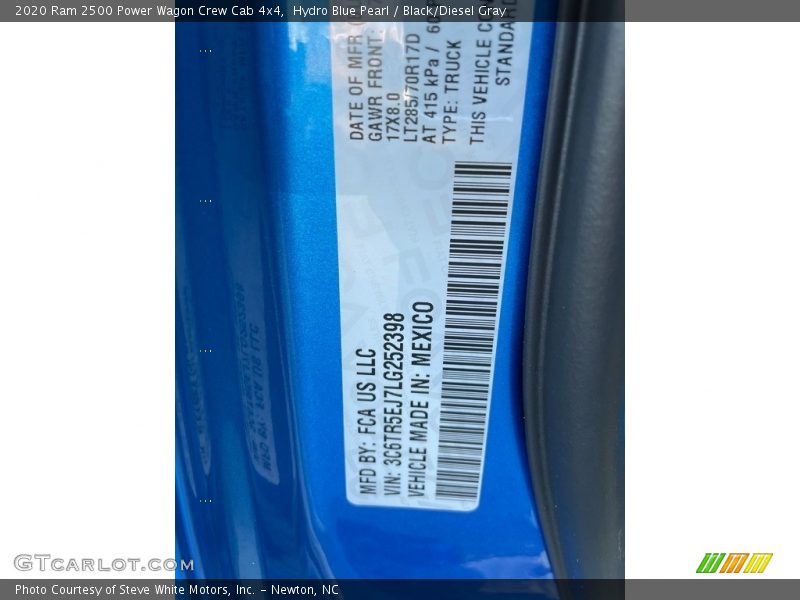 Hydro Blue Pearl / Black/Diesel Gray 2020 Ram 2500 Power Wagon Crew Cab 4x4