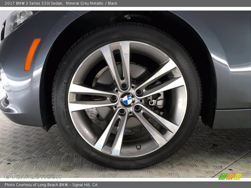 Mineral Grey Metallic / Black 2017 BMW 3 Series 330i Sedan