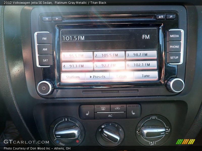 Platinum Gray Metallic / Titan Black 2012 Volkswagen Jetta SE Sedan