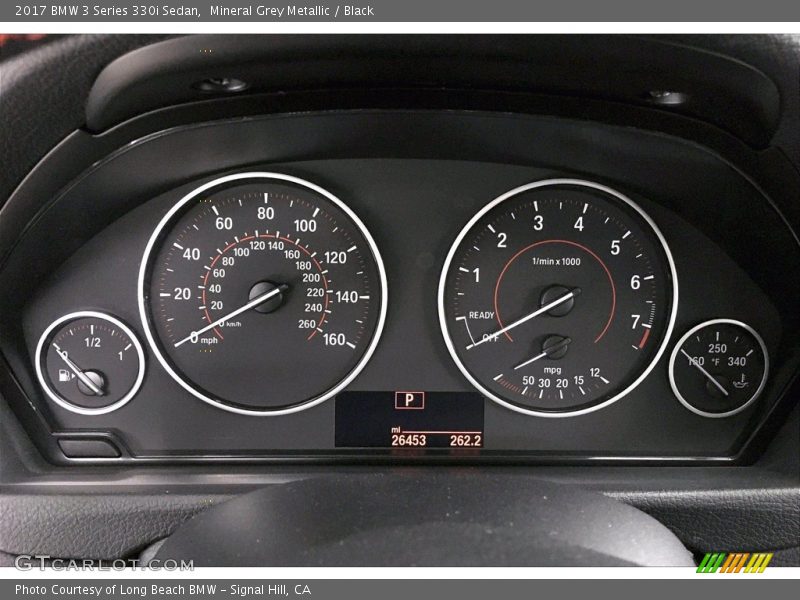 Mineral Grey Metallic / Black 2017 BMW 3 Series 330i Sedan