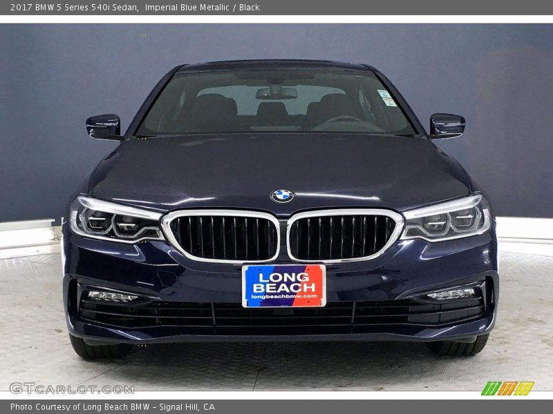 Imperial Blue Metallic / Black 2017 BMW 5 Series 540i Sedan