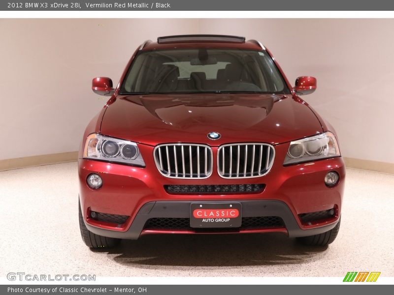Vermilion Red Metallic / Black 2012 BMW X3 xDrive 28i