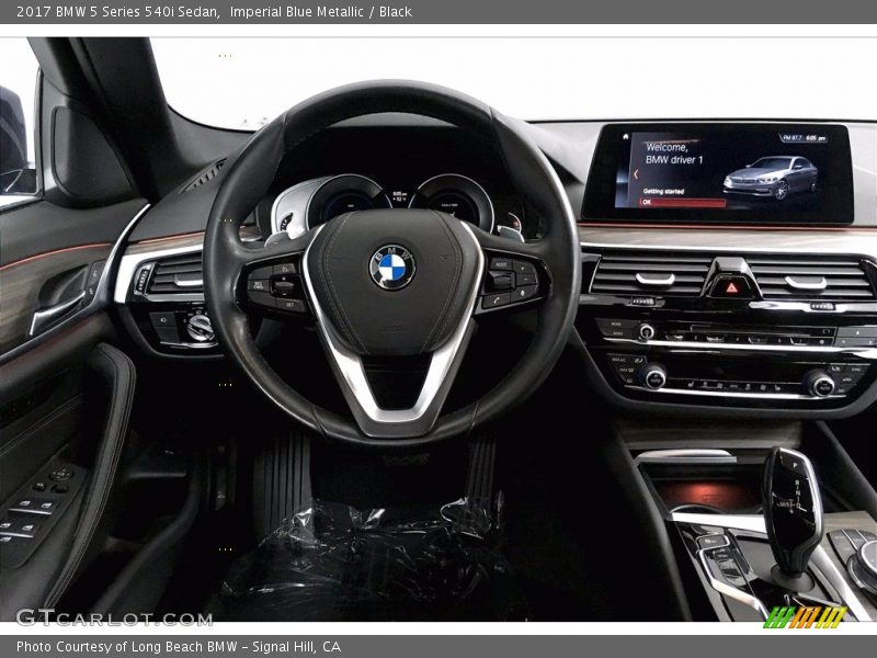 Imperial Blue Metallic / Black 2017 BMW 5 Series 540i Sedan