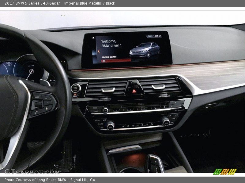Imperial Blue Metallic / Black 2017 BMW 5 Series 540i Sedan