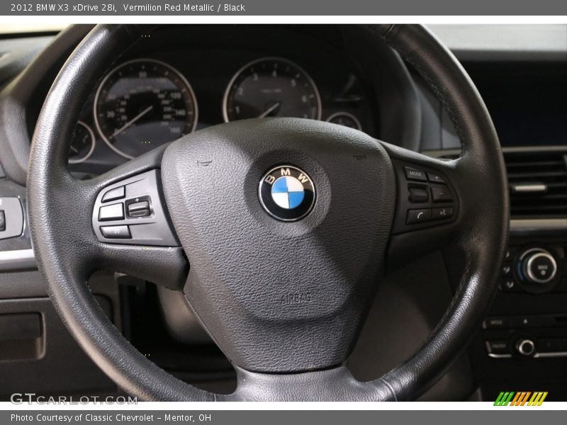 Vermilion Red Metallic / Black 2012 BMW X3 xDrive 28i
