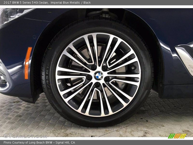 Imperial Blue Metallic / Black 2017 BMW 5 Series 540i Sedan