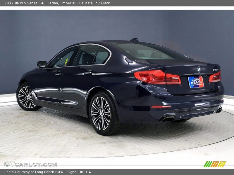 Imperial Blue Metallic / Black 2017 BMW 5 Series 540i Sedan