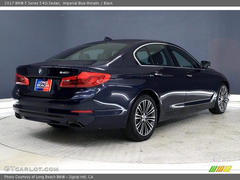 Imperial Blue Metallic / Black 2017 BMW 5 Series 540i Sedan