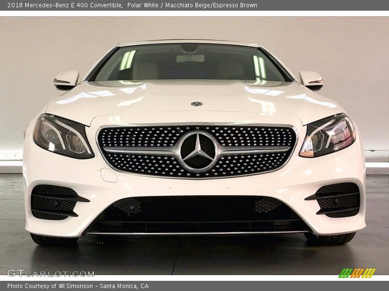 Polar White / Macchiato Beige/Espresso Brown 2018 Mercedes-Benz E 400 Convertible